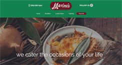 Desktop Screenshot of eatmarinos.com
